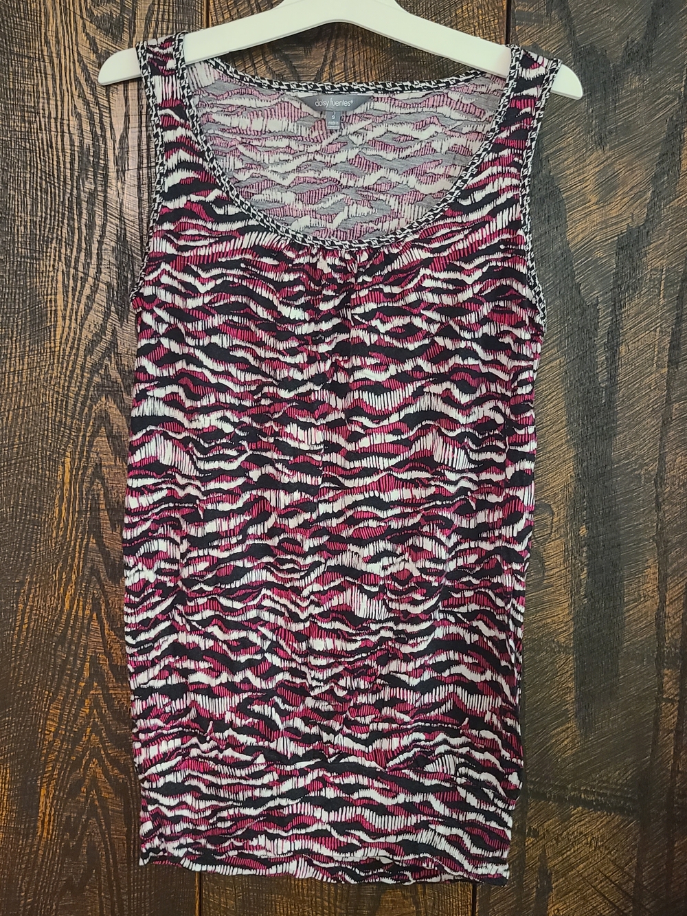 Womens Sleeveless Tee Tops Small Daisy Fuentes Multi Color